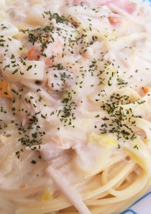 ＊シチューリメイク＊スープパスタ＊-レシピのメイン写真