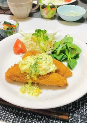 タルタルソースがけささみフライメイン夕飯-レシピのメイン写真