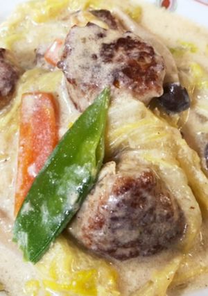 白菜と肉団子の中華風クリーム煮-レシピのメイン写真