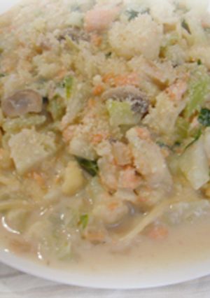 鮭とカリフラワーのプチ×２クリームパスタ-レシピのメイン写真