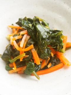 ほうれん草と人参の酢の物♪-レシピのメイン写真