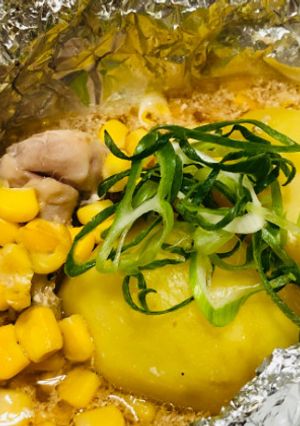 じゃがバターチキンのホイル焼き-レシピのメイン写真