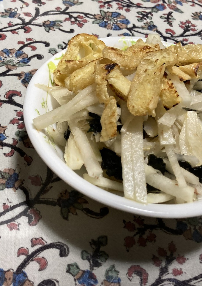 和風大根サラダ　焼き油揚げのせ-レシピのメイン写真