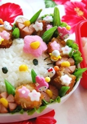 キティちゃんのお弁当♪　（キャラ弁）-レシピのメイン写真