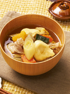冬野菜たっぷりひっつみ汁-レシピのメイン写真