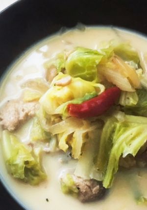 簡単ヘルシー☆キハダマグロと野菜の豆乳鍋-レシピのメイン写真