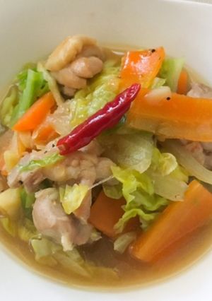 簡単ヘルシー☆鶏胸肉と野菜のポカポカ鍋-レシピのメイン写真