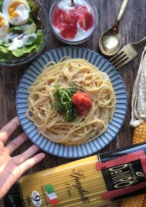 明太子クリームパスタ-レシピのメイン写真
