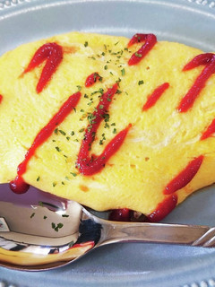 簡単ひき肉と、玉ねぎのオムレツ-レシピのメイン写真