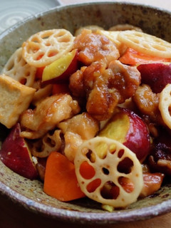 超簡単♪鶏肉と厚揚げと冬野菜の黒酢あん-レシピのメイン写真
