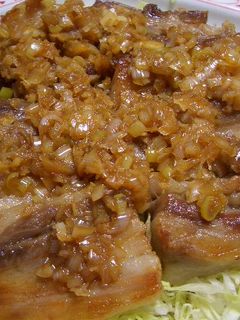 焼き塩豚 葱たっぷりのたれで-レシピのメイン写真