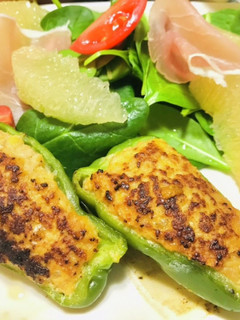 剥がれにくいピーマンの肉詰め夕飯のおかず-レシピのメイン写真
