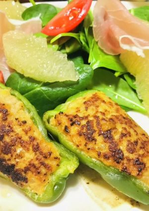 剥がれにくいピーマンの肉詰め夕飯のおかず-レシピのメイン写真
