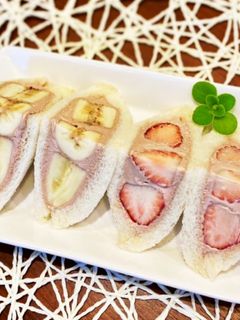 フルーツサンド チョコ生クリーム♡-レシピのメイン写真