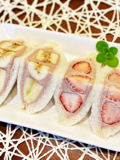 フルーツサンド チョコ生クリーム♡-レシピのメイン写真