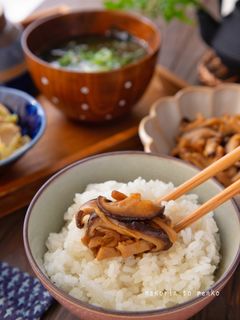 ご飯が止まらない!椎茸軸と生姜の佃煮-レシピのメイン写真