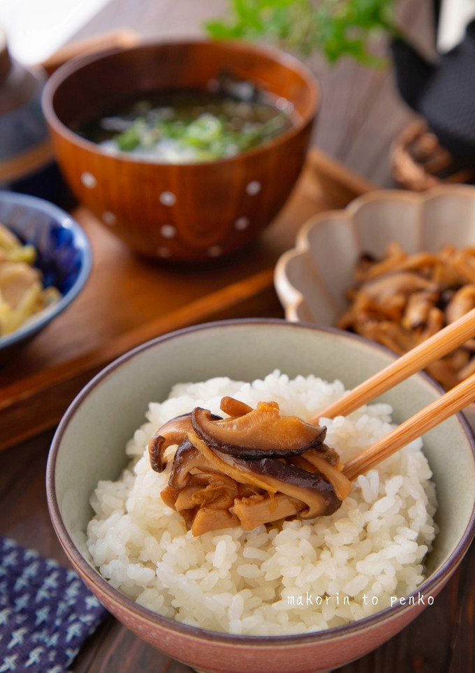 ご飯が止まらない！椎茸軸と生姜の佃煮-レシピのメイン写真