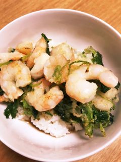 エビ帆立と三つ葉のかき揚げどんぶり-レシピのメイン写真