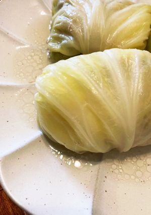 豚肉スライスとお餅で和風ロールキャベツ-レシピのメイン写真