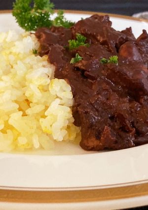 バレンタイン♡鳥肉のチョコレート煮込み-レシピのメイン写真