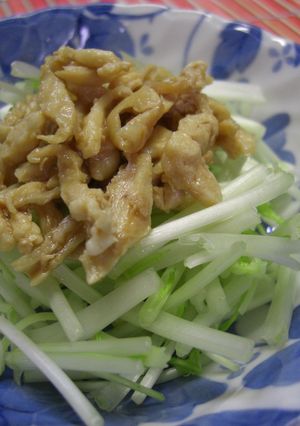 鶏皮と水菜のわさぽん和え-レシピのメイン写真