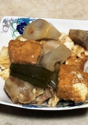 厚揚げ、豚肉、里芋の味噌煮-レシピのメイン写真