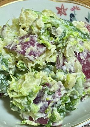 サツマイモと菜の花のポテトサラダ-レシピのメイン写真