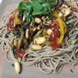 蕎麦のエスニックピリ辛パスタ♪