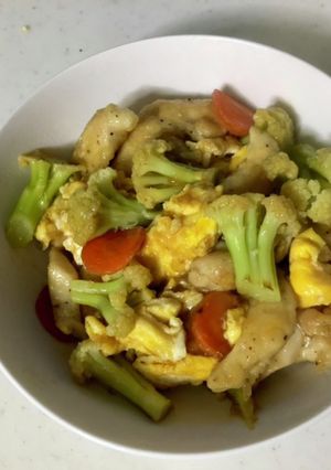 カリフラワーの麺つゆ炒め-レシピのメイン写真