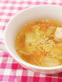 ちゃちゃっと!!鶏団子スープ-レシピのメイン写真