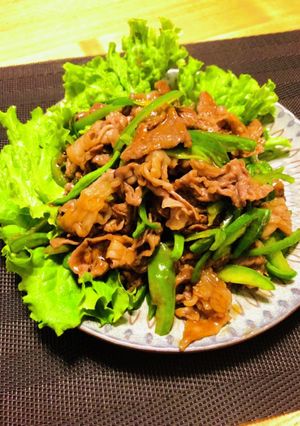 手抜き☆青椒肉絲風　牛のオイスターソース-レシピのメイン写真