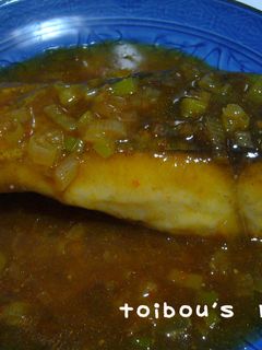 白身魚のソテー(豆板醤ソース)-レシピのメイン写真