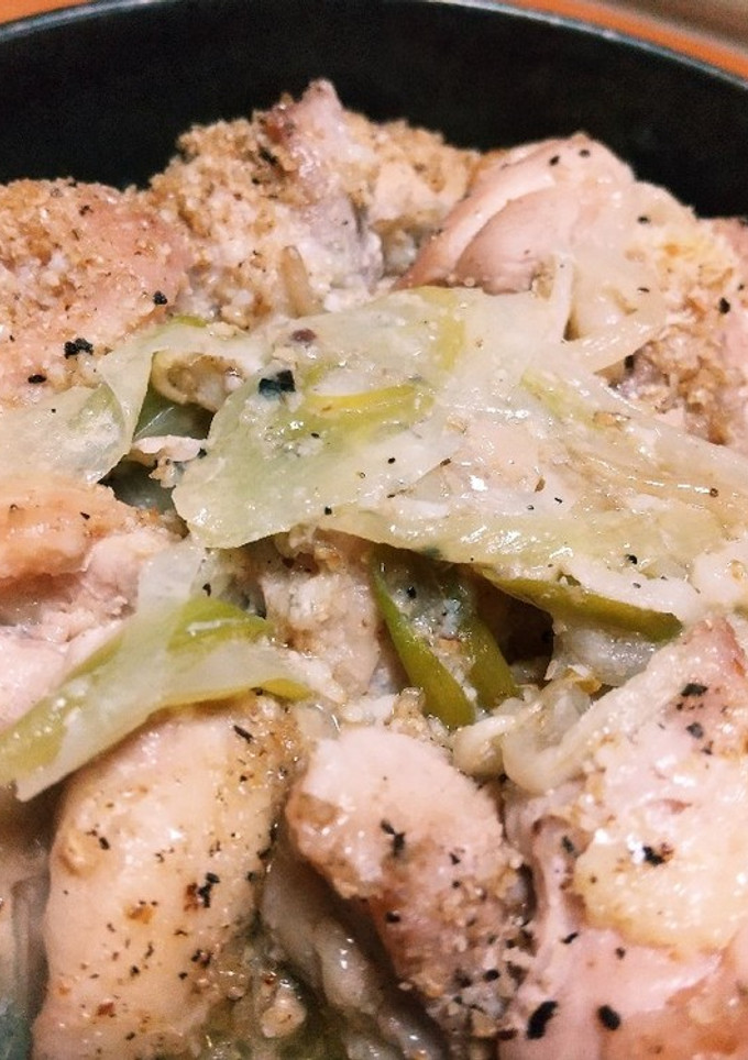 鶏ももともやしのねぎ塩蒸し-レシピのメイン写真
