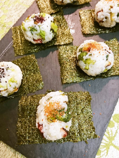 ブロッコリーとタコかき揚げ混ぜお結び-レシピのメイン写真