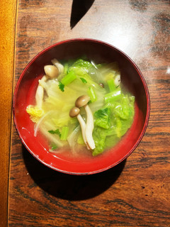 キノコと白菜味噌汁-レシピのメイン写真