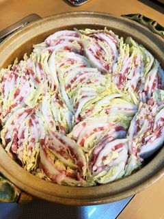 白菜と豚バラ肉の蒸し煮鍋-レシピのメイン写真