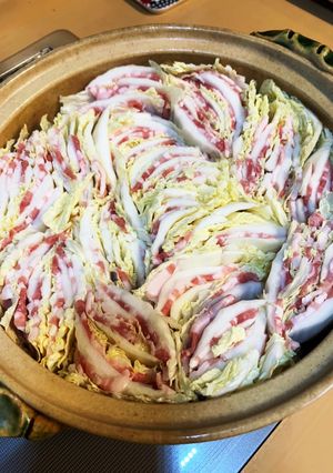 白菜と豚バラ肉の蒸し煮鍋-レシピのメイン写真