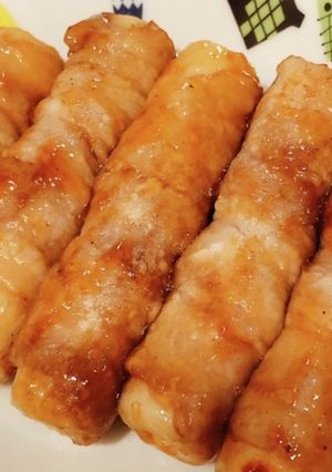 ボリューム満点!チーズ入りちくわ肉巻き-レシピのメイン写真