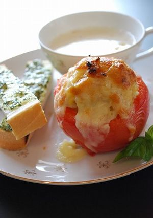ツナコーンポテトサラダinトマトカップ-レシピのメイン写真