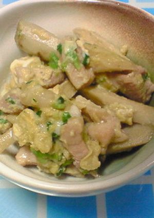 ごぼうと鶏肉のさっぱり煮→飽きたら親子丼-レシピのメイン写真