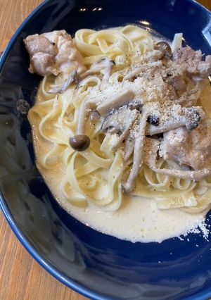 超簡単旨ランチ☆とりきのこクリームパスタ-レシピのメイン写真