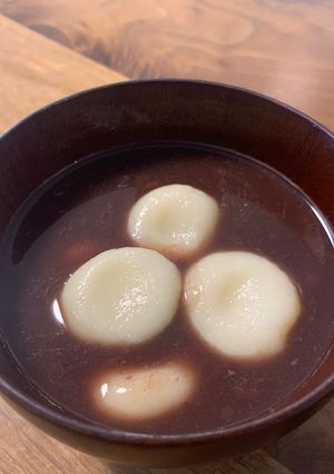 鏡開きと一緒に　やわらか豆腐餅のお汁粉-レシピのメイン写真