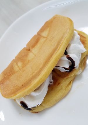 ホットサンドメーカーでおから餅パンケーキ-レシピのメイン写真