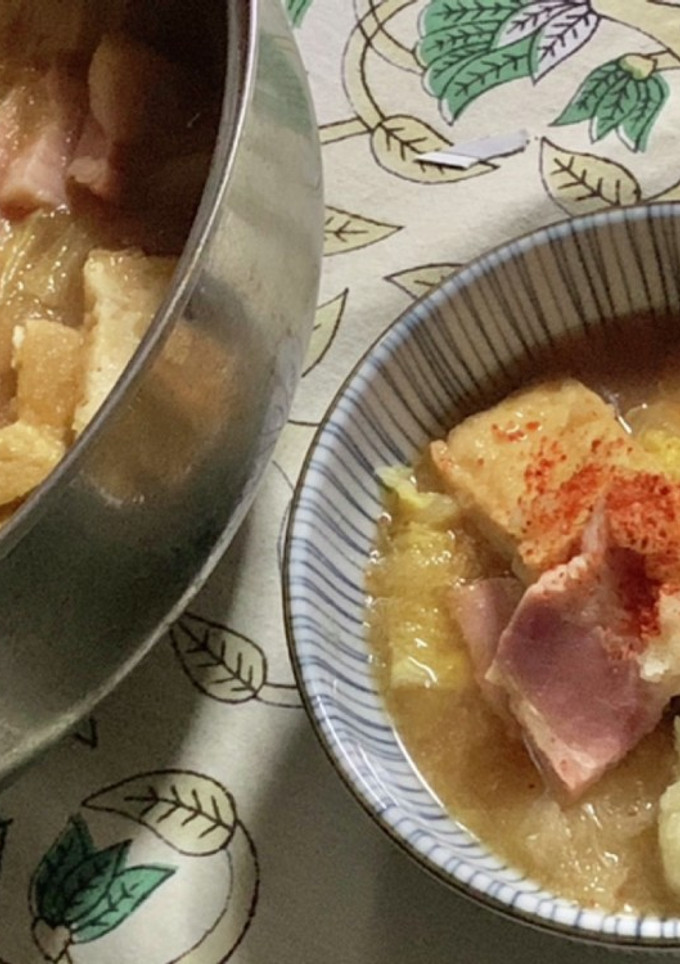 厚揚げとベーコンのみぞれ鍋-レシピのメイン写真