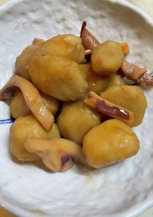 コストコ冷凍焼きイカで里芋の煮物-レシピのメイン写真