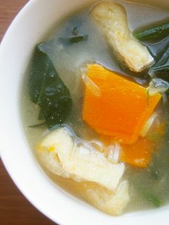 南瓜・ほうれん草のお味噌汁♪-レシピのメイン写真