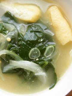 玉ねぎ・ほうれん草のお味噌汁♪-レシピのメイン写真