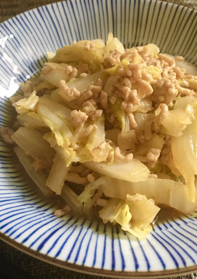 【レンジで簡単】白菜とひき肉の中華風煮物-レシピのメイン写真