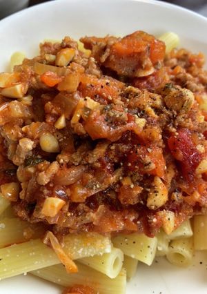 大豆と合い挽き肉のミートソース-レシピのメイン写真