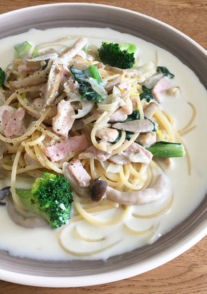 牛蒡と鶏肉の味噌クリームパスタ-レシピのメイン写真